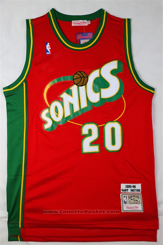 Maglia Seattle SuperSonics Gary Payton #20 Historic Retro Rosso